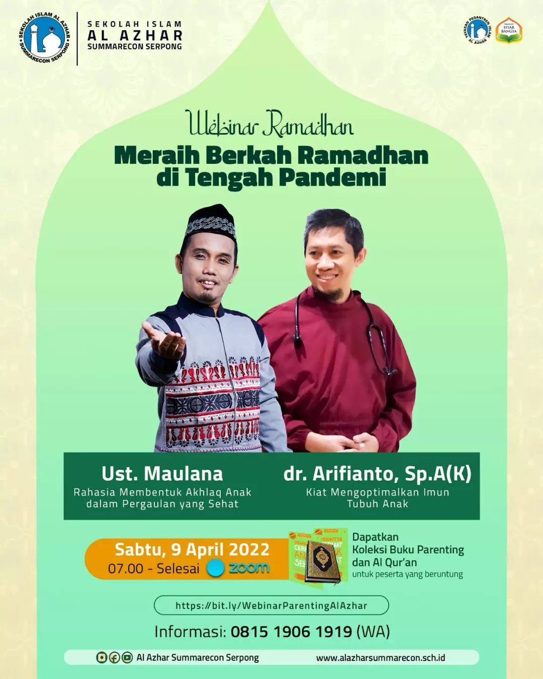 Webinar Ramadhan bersama Ust. Maulana & dr. Arifianto, Sp.A(K)